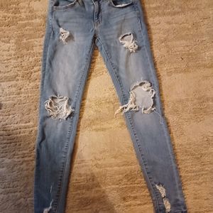American eagle distressed jegging jeans